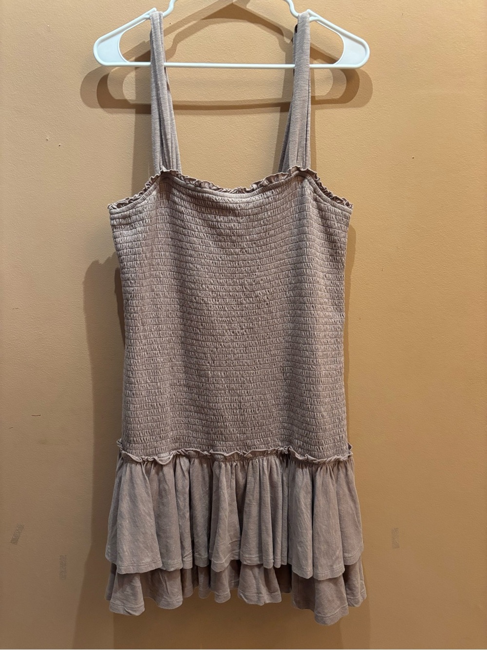 American Eagle Outfitters Sunchaser  Smocked Drop Waist Mini Tank Dress Large